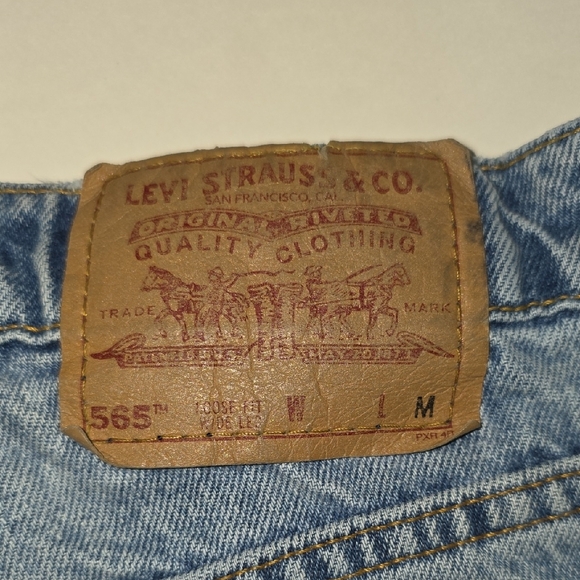 Levi's 565 Vintage 1996 Jeans Women's Loose Fit Straight Wide Leg Blue Denim 11 - Picture 3 of 8